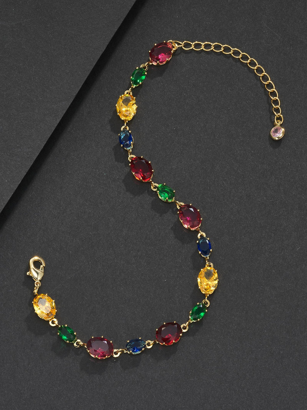 Multicolor Oval Gemstone Bracelet