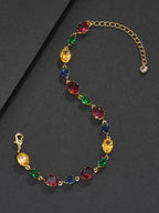 Multicolor Oval Gemstone Bracelet