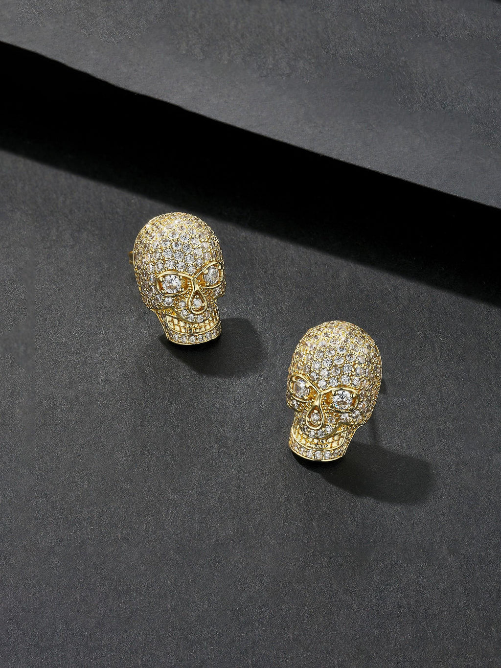 Iced Skull Stud Earrings