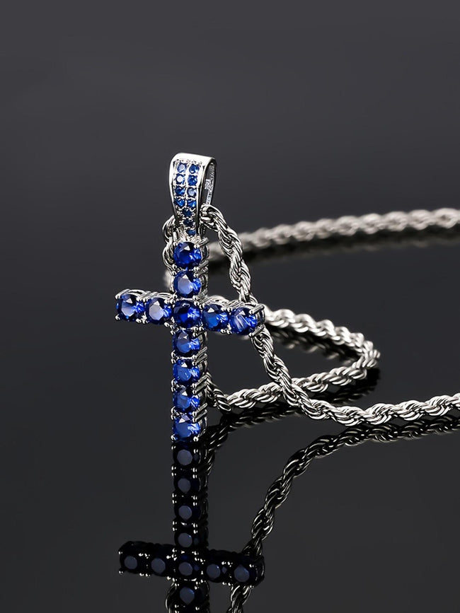 3mm Colored Cross Pendant Hover Image