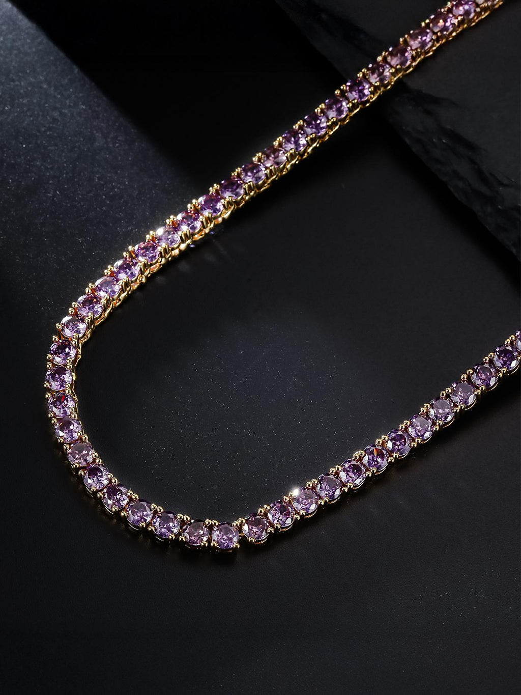4mm  Orange CZ Tennis Chain