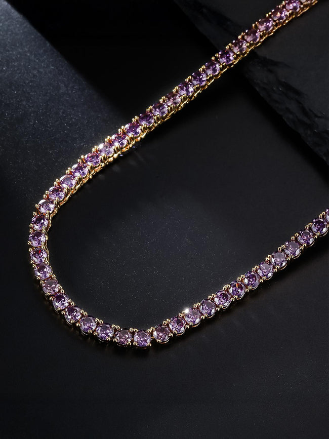 4mm  Orange CZ Tennis Chain Main Image