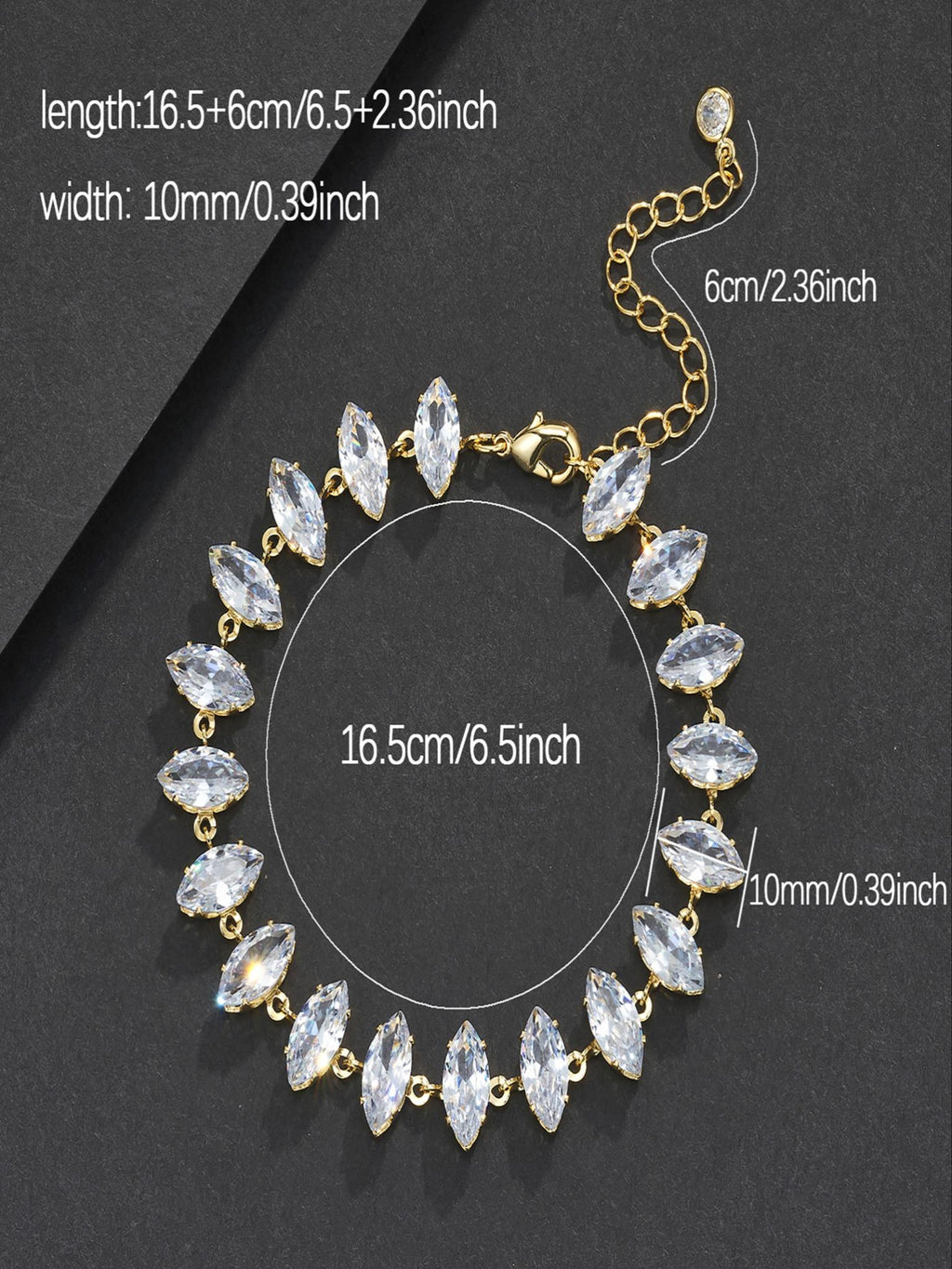 10mm Marquise CZ Bracelet