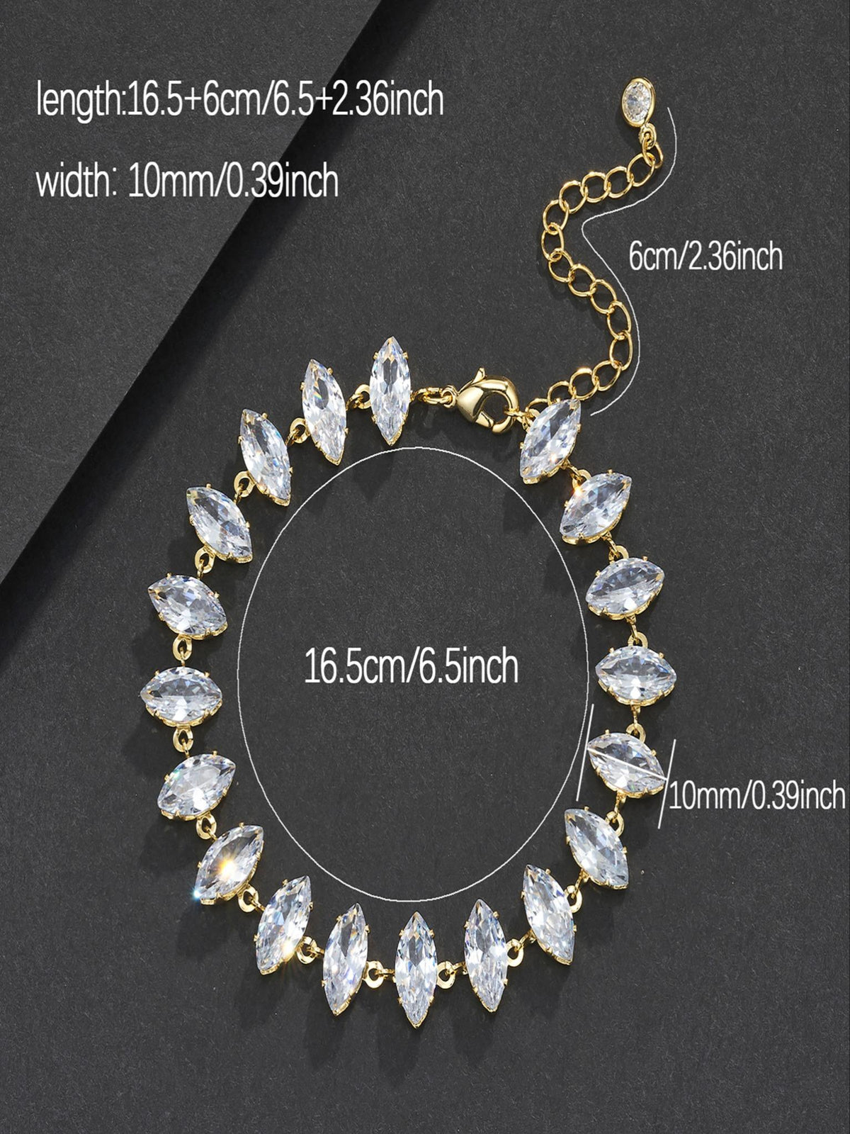 10mm Marquise CZ Bracelet
