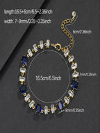 9mm Blue Baguette Bracelet