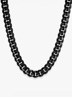 8MM Black Stainless Steel Cuban Link Necklace