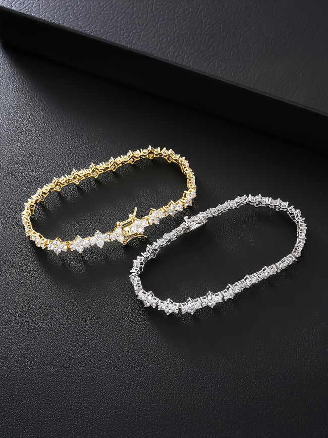 7MM Cross Tennis Bracelet Hover Image