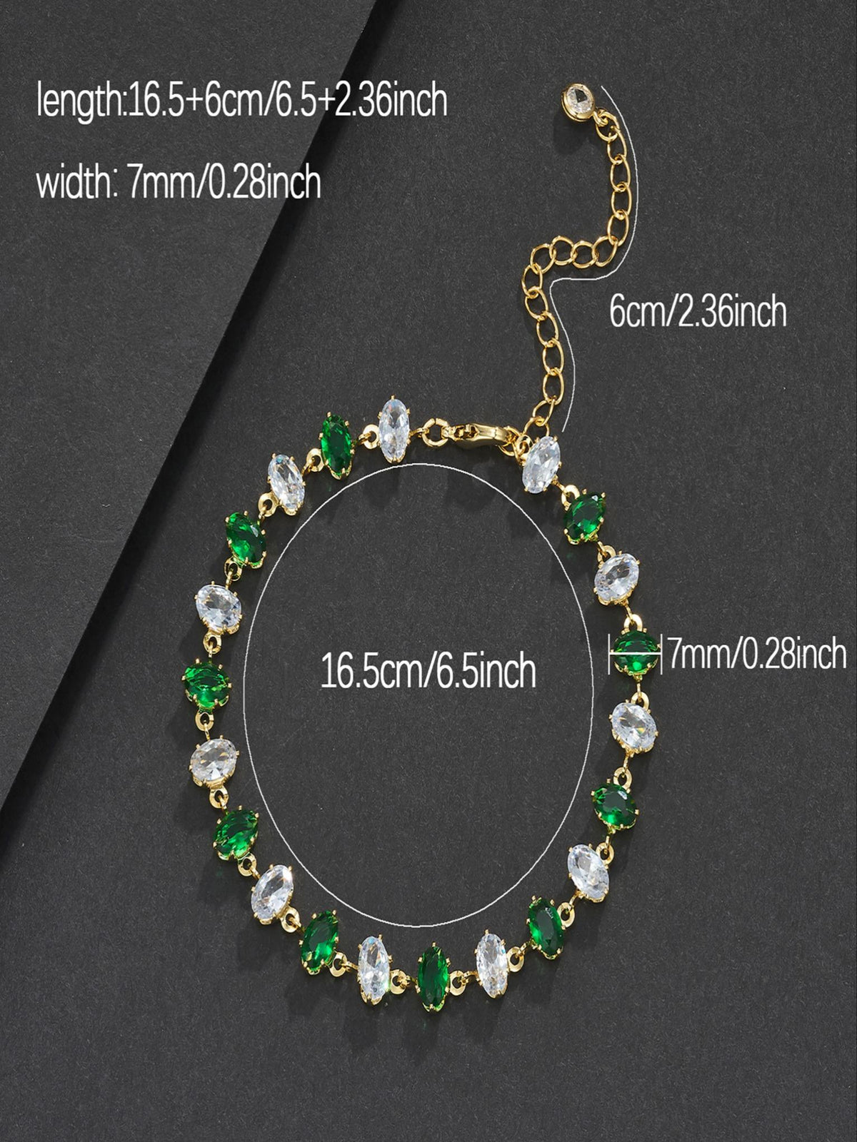 7mm Oval CZ Bracelet