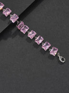 9mm Pink Baguette Bracelet