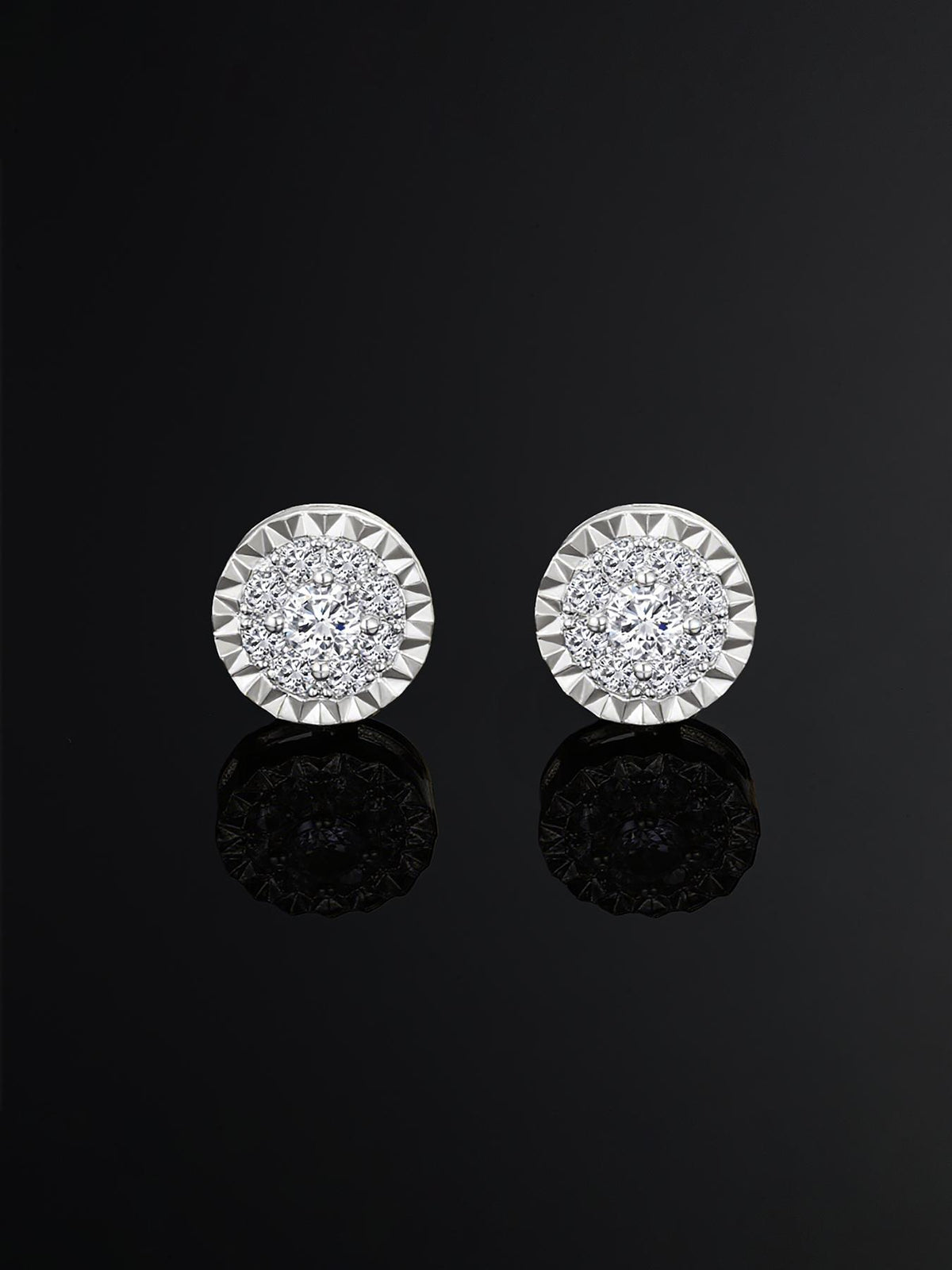 Classic Round CZ Stud Earring Set