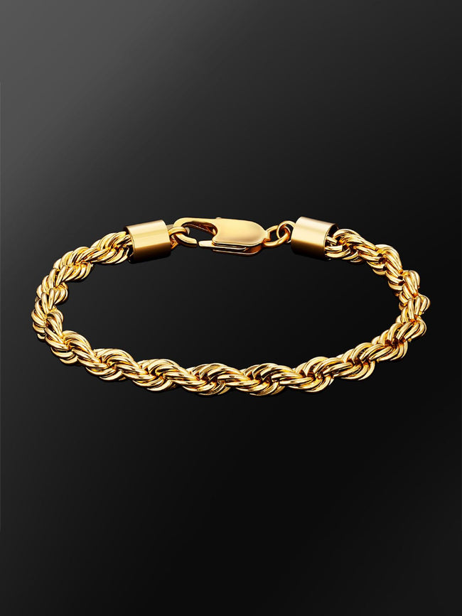 6mm Twisted Rope Chain Bracelet Hover Image
