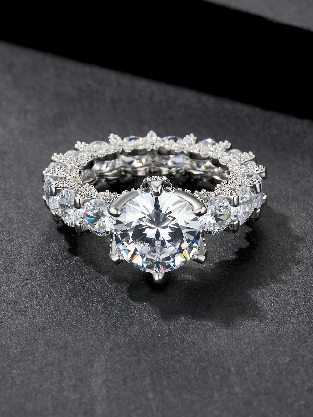 Prong Ice Crown Ring