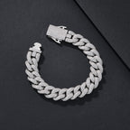 12mm Dense-Stone Iced Miami Cuban Bracelet