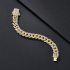 12mm Dense-Stone Iced Miami Cuban Bracelet