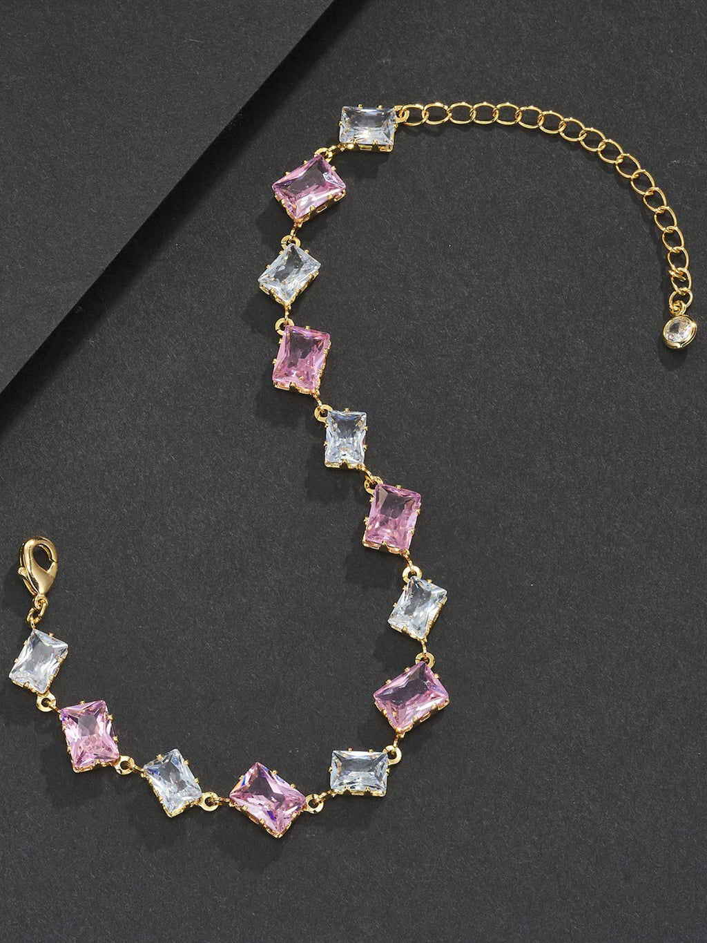 6mm Pink Baguette Bracelet