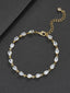 Adjustable 4mm Pear CZ Bracelet