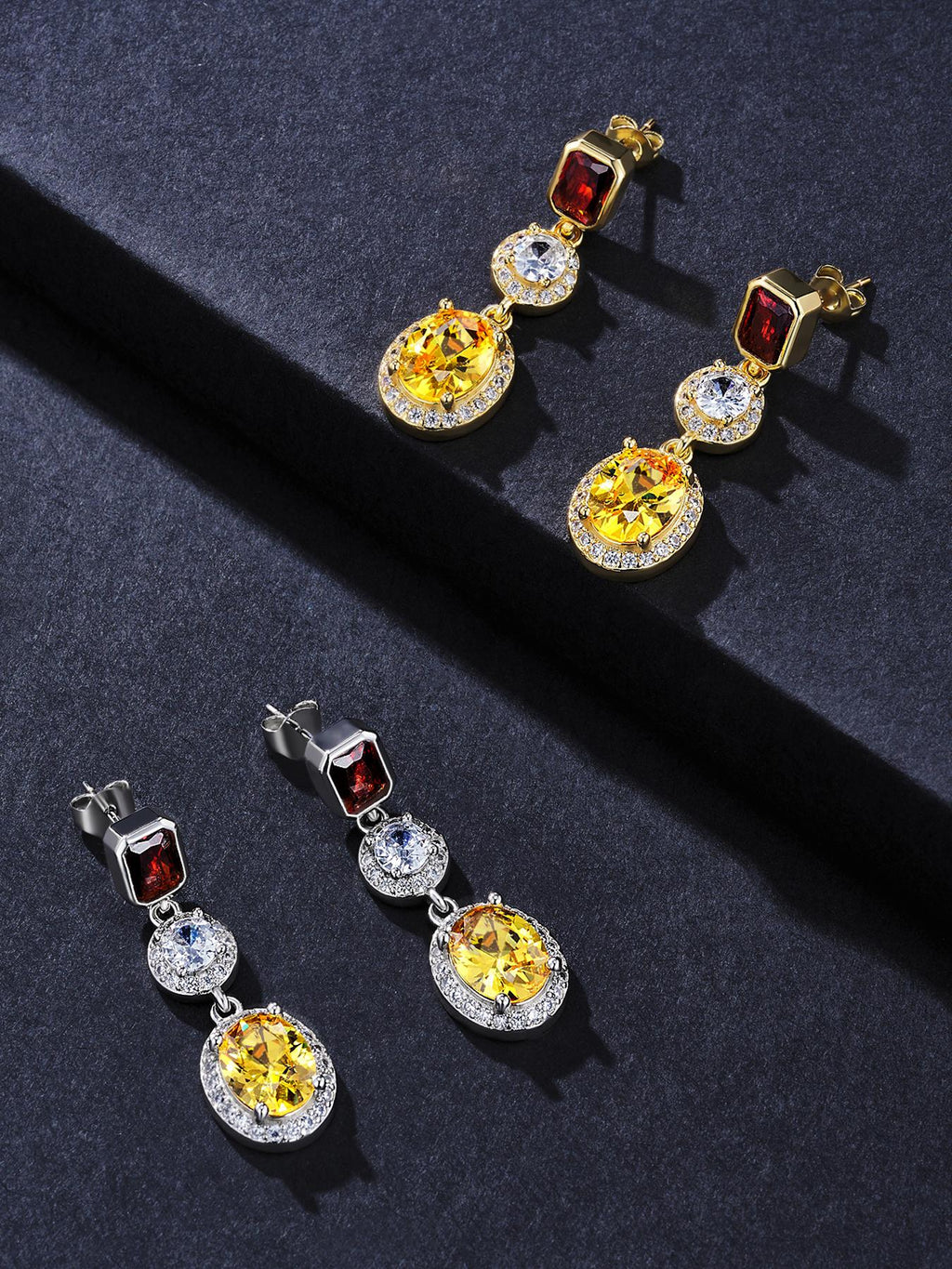 Classic Iced CZ Stud Earrings