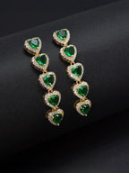 Iced Heart Drop Earrings
