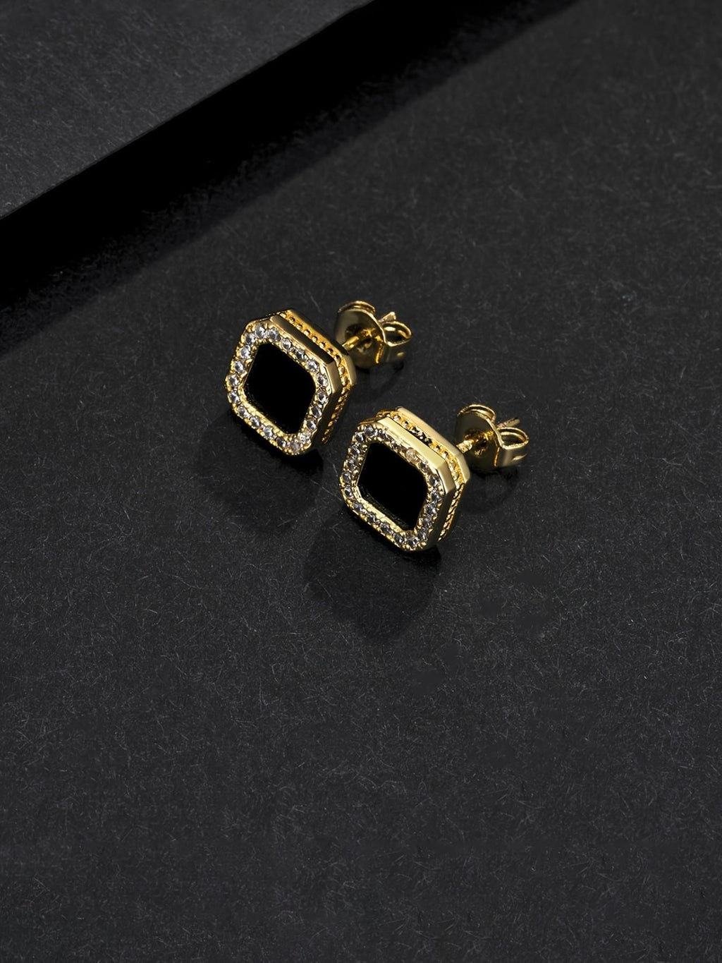9mm Square Iced Stud Earrings