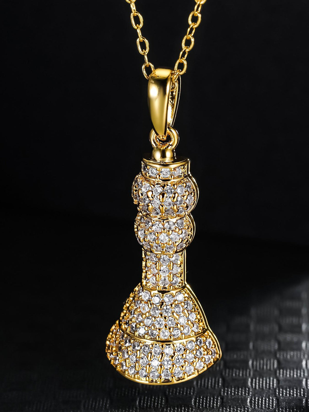 3D Queen Chess Piece Pendant
