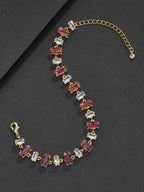 9mm Red Baguette Bracelet