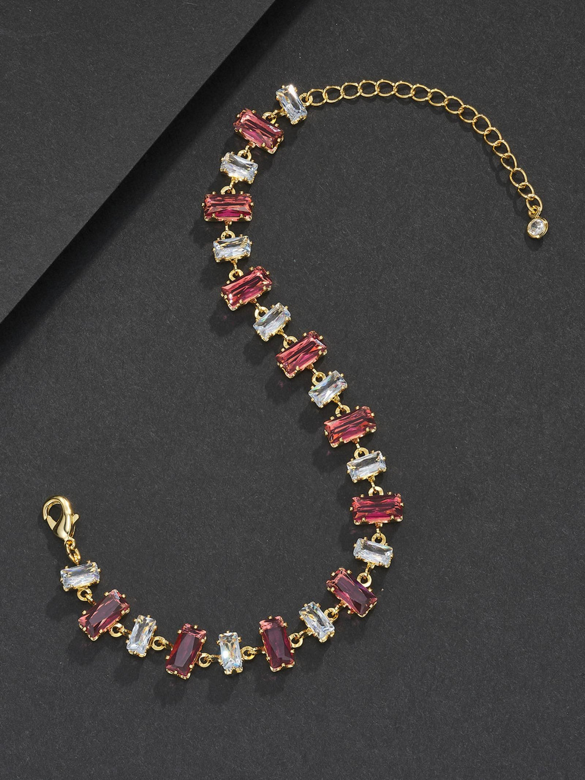 9mm Red Baguette Bracelet