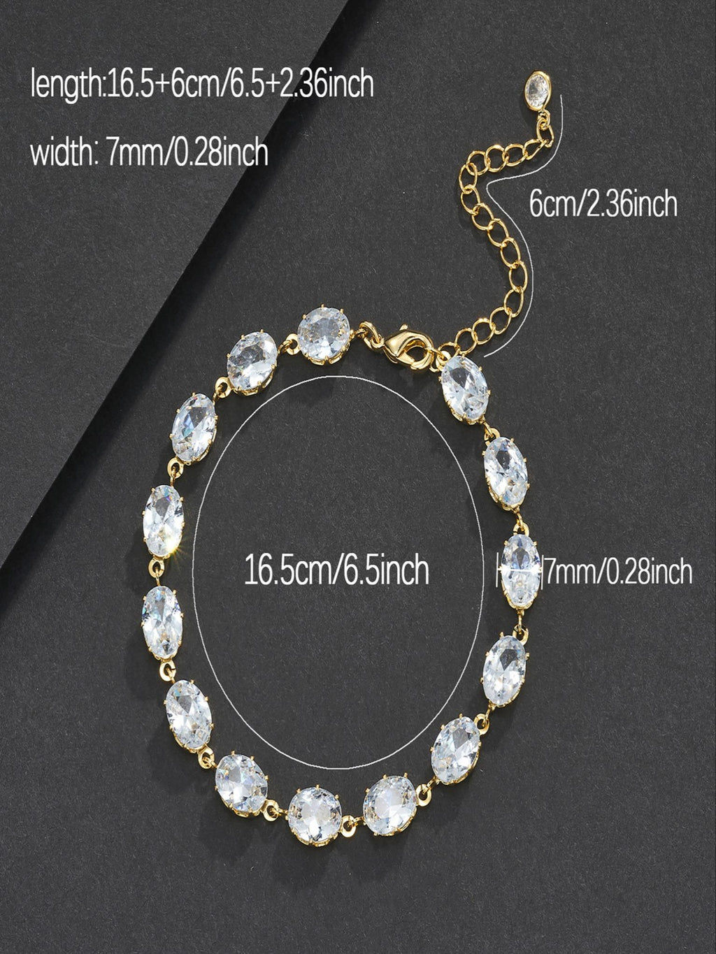 7mm Oval Gemstone Bracelet