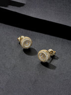Round Iced Street Stud Earrings