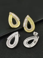Iced Teardrop Stud Earrings