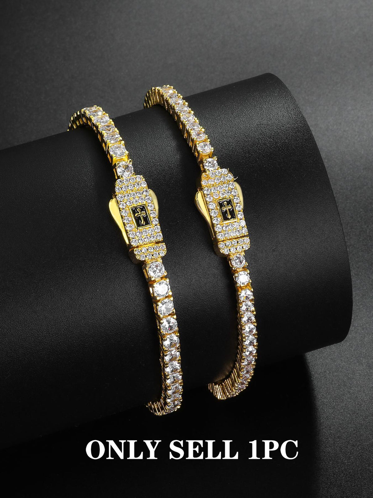 Cross Tennis Bracelet