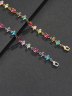 Multicolor Mixed-Cut Gemstone Bracelet