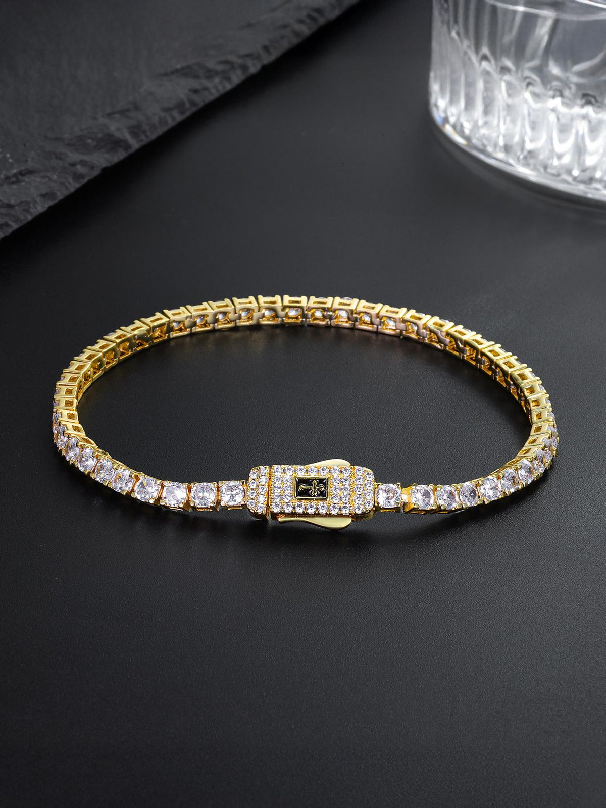 Cross Tennis Bracelet