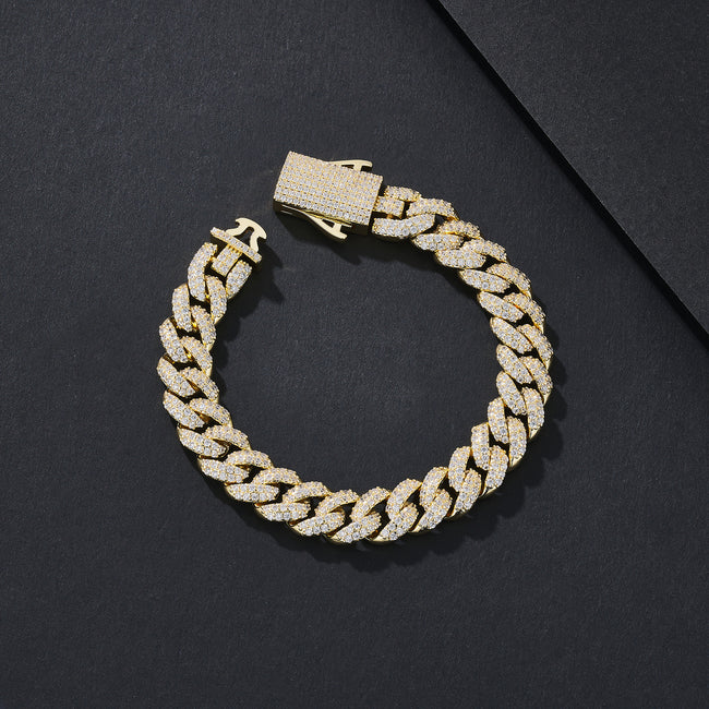 10mm Mid-Width CZ Iced Miami Cuban Bracelet Hover Image