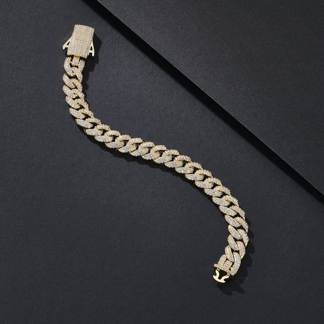 10mm Mid-Width CZ Iced Miami Cuban Bracelet Main Image