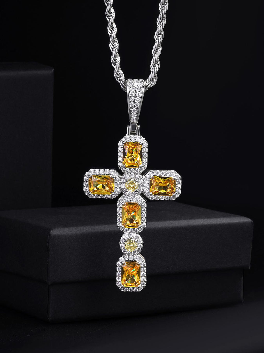 Sugar Cube Cross Pendant