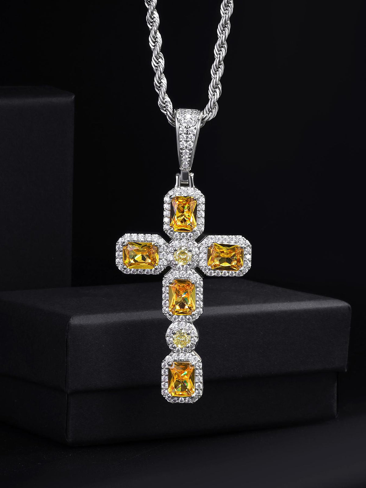 Sugar Cube Cross Pendant