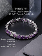 8MM Purple Tennis Bracelet