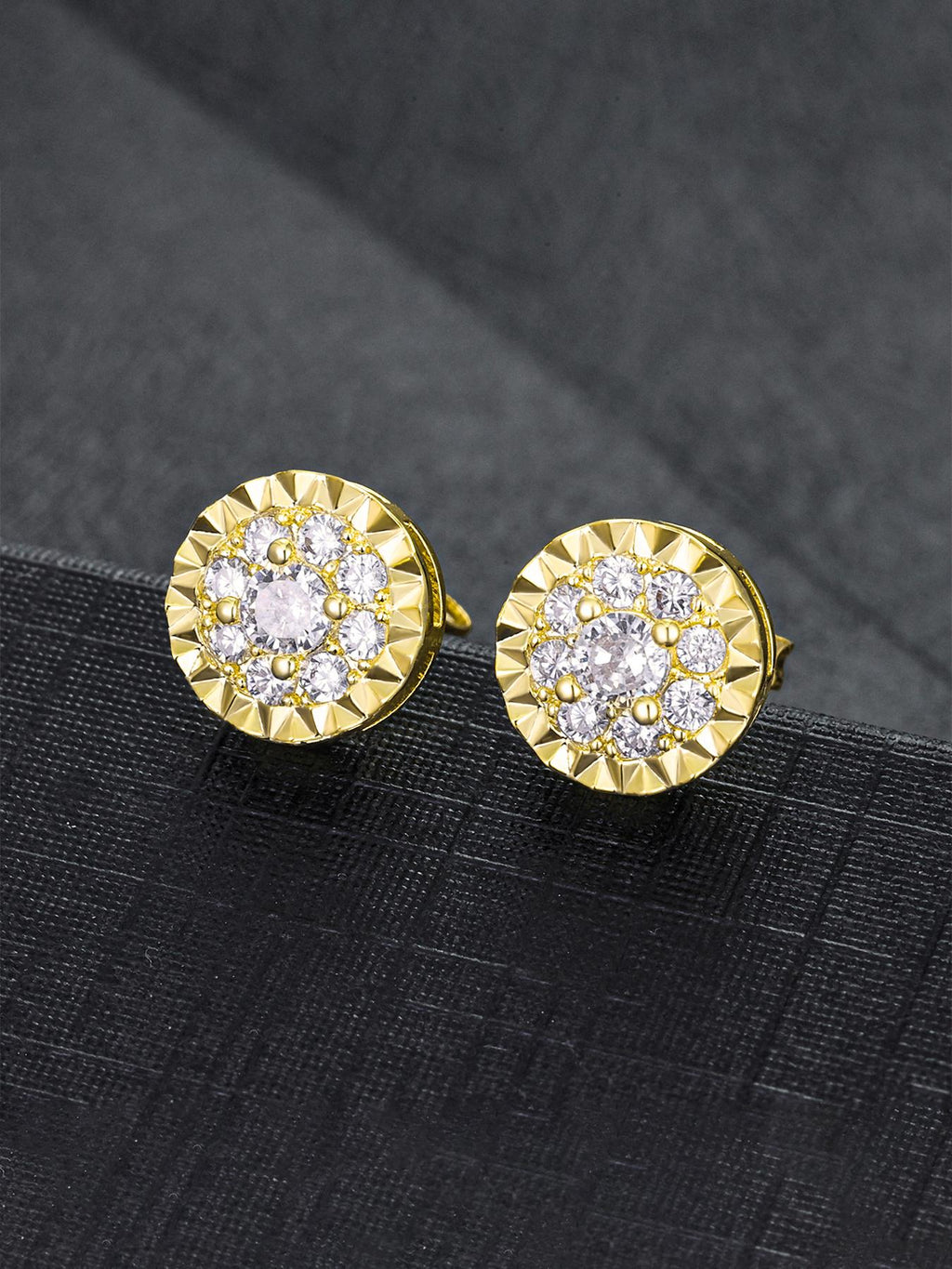 Classic Round CZ Stud Earring Set