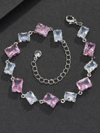 6mm Pink Baguette Bracelet