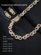 Iced Infinity CZ Cuban Link Necklace