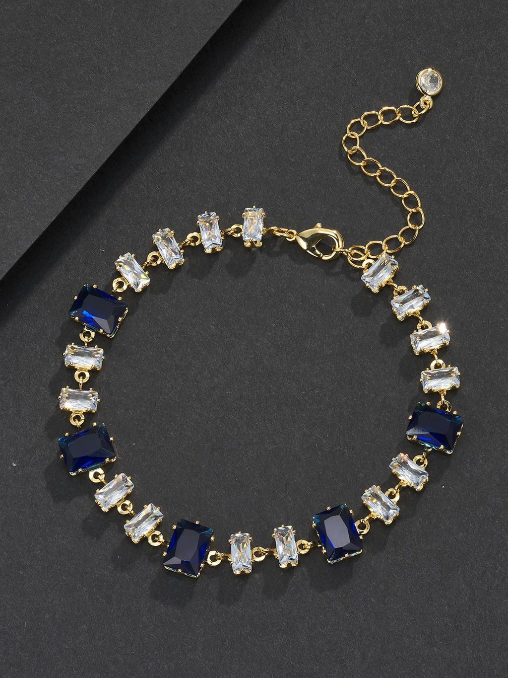 9mm Blue Baguette Bracelet