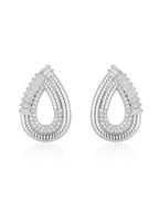 Iced Teardrop Stud Earrings