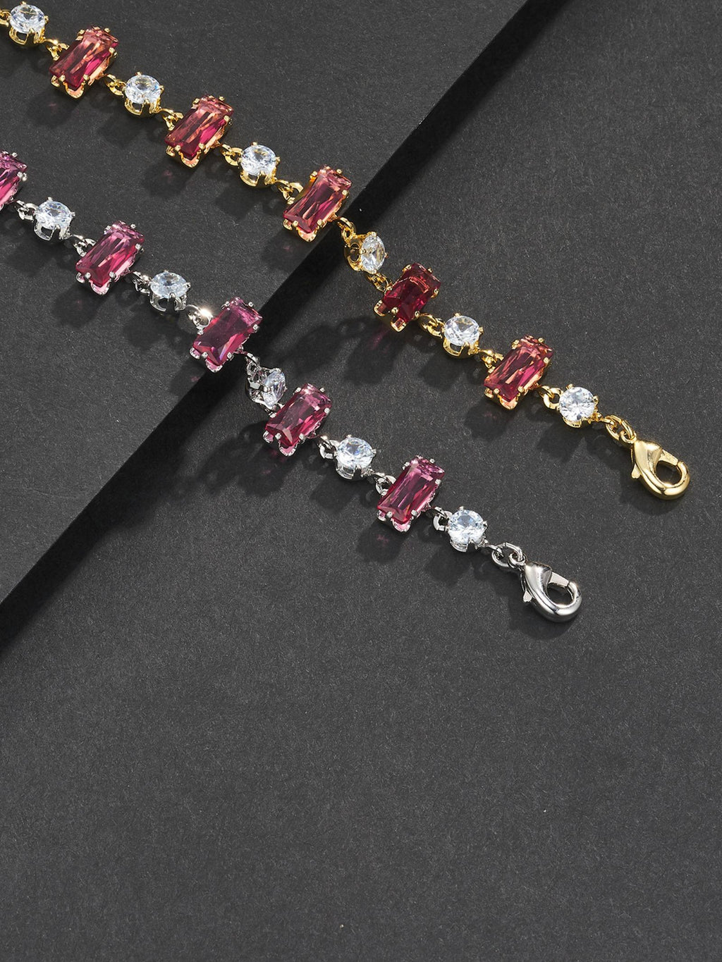 9mm Red Baguette Bracelet
