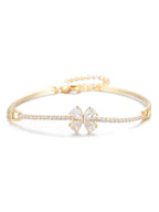 Multicolor Flower CZ Statement Bracelet