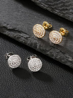Iced Arc Hoop Earrings