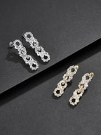 Iced Infinity Drop Earrings
