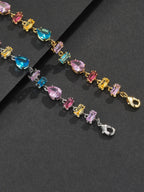 Multicolor Square Gemstone Bracelet
