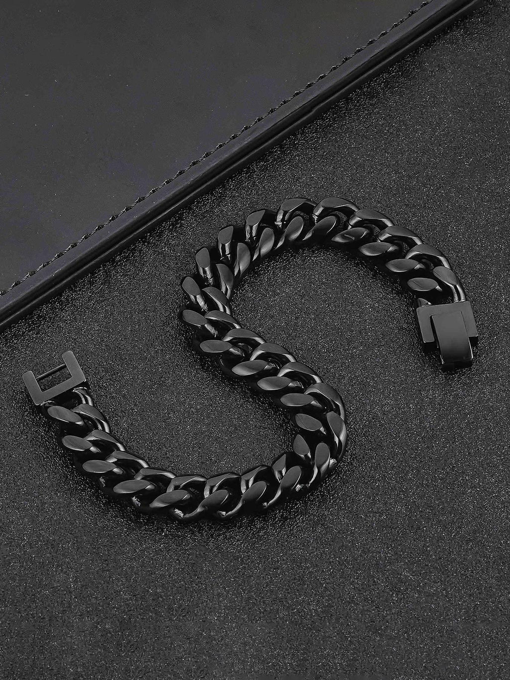 10MM Black Cuban Link Bracelet