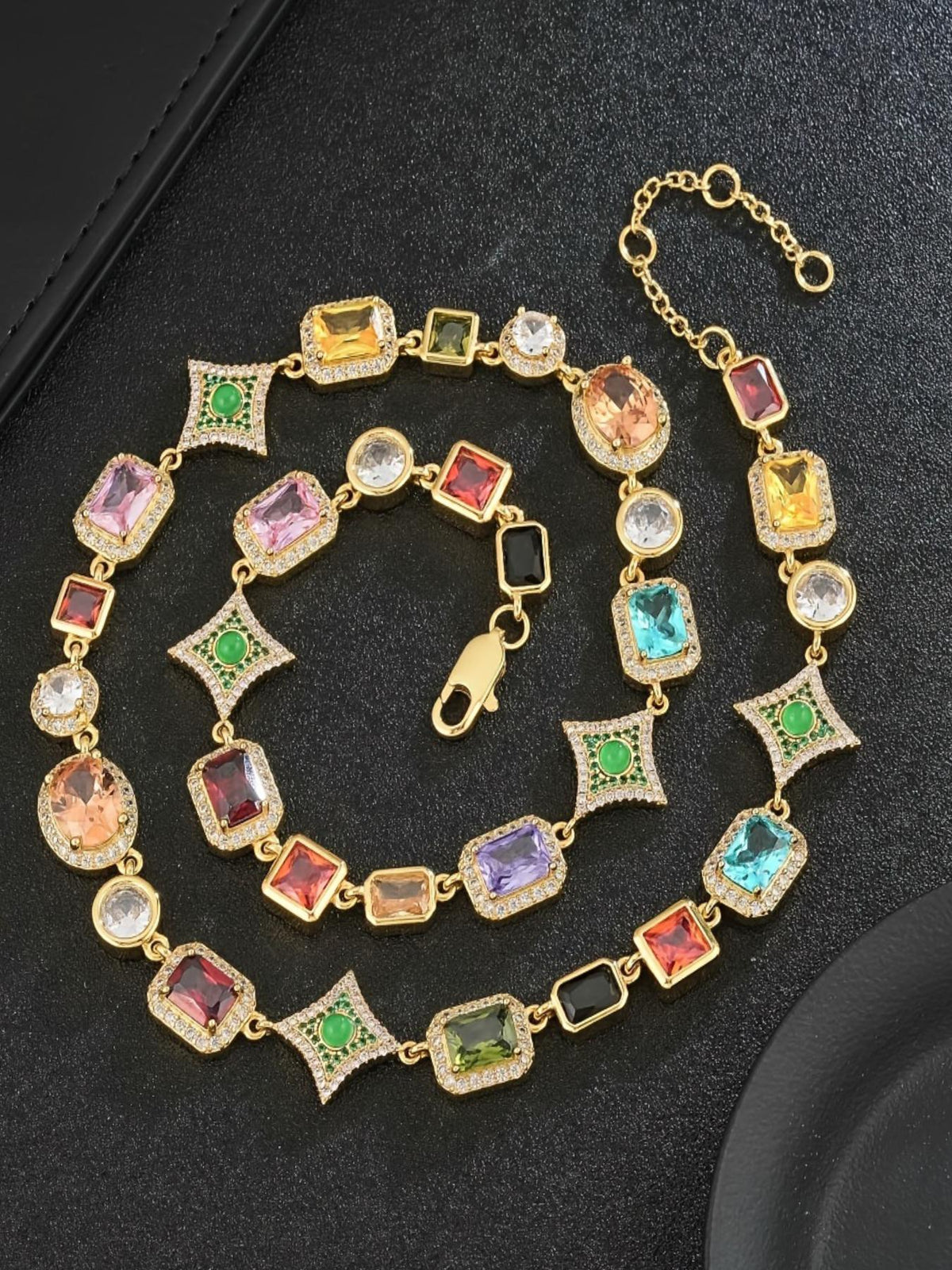Vintage Color CZ Chain