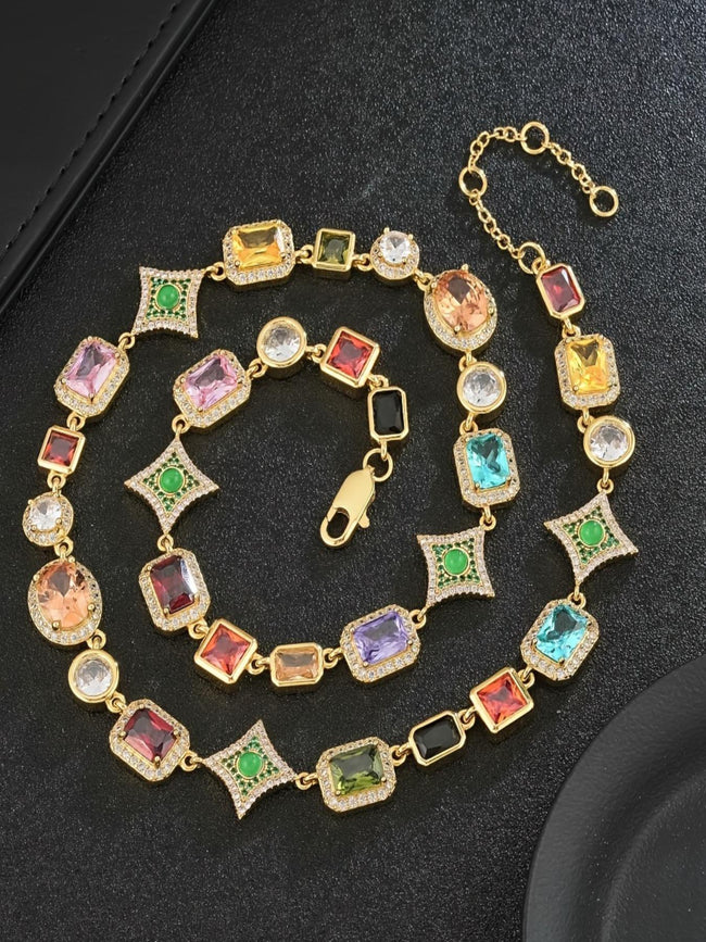 Vintage Color CZ Chain Hover Image